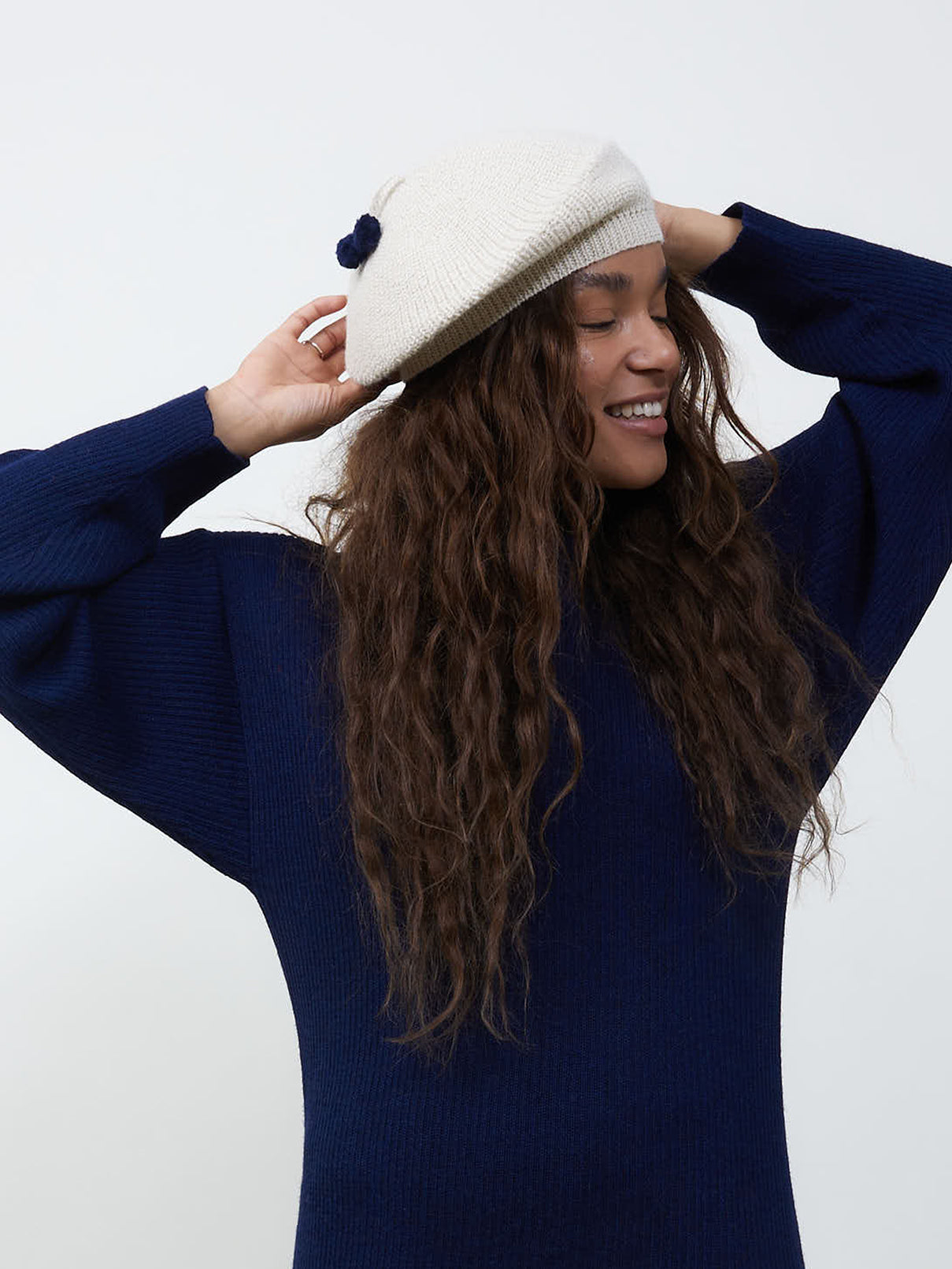 Petra Beret Hat // Ivory