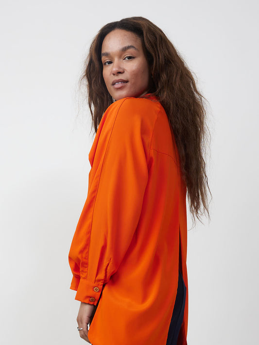Agnes Shirt // Orange Flame