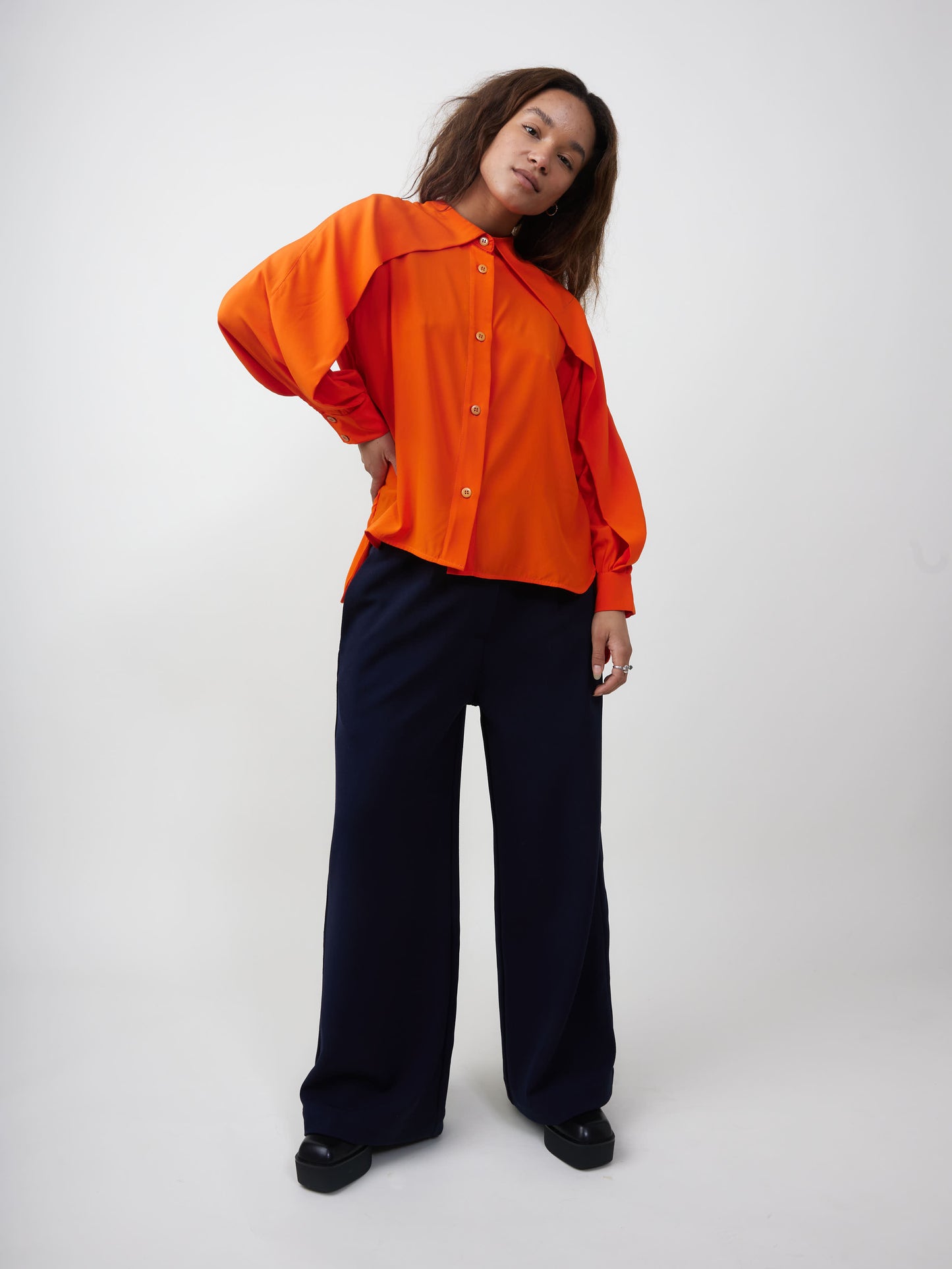 Agnes Shirt // Orange Flame