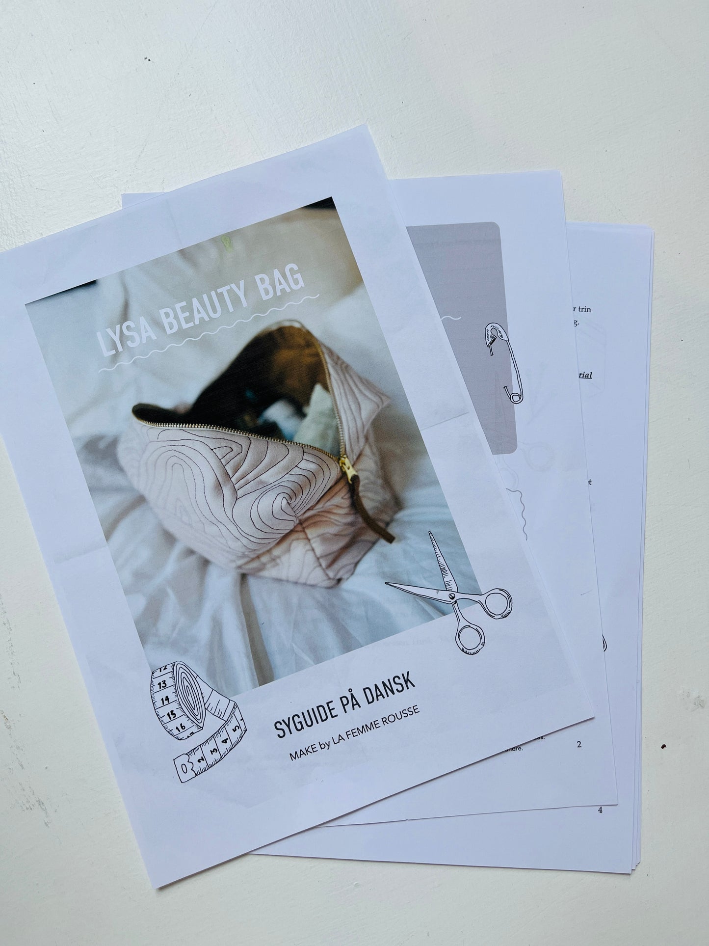 Lýsa Beauty Bag & Lýsa Mini // Digitalt PDF symønster (dansk)