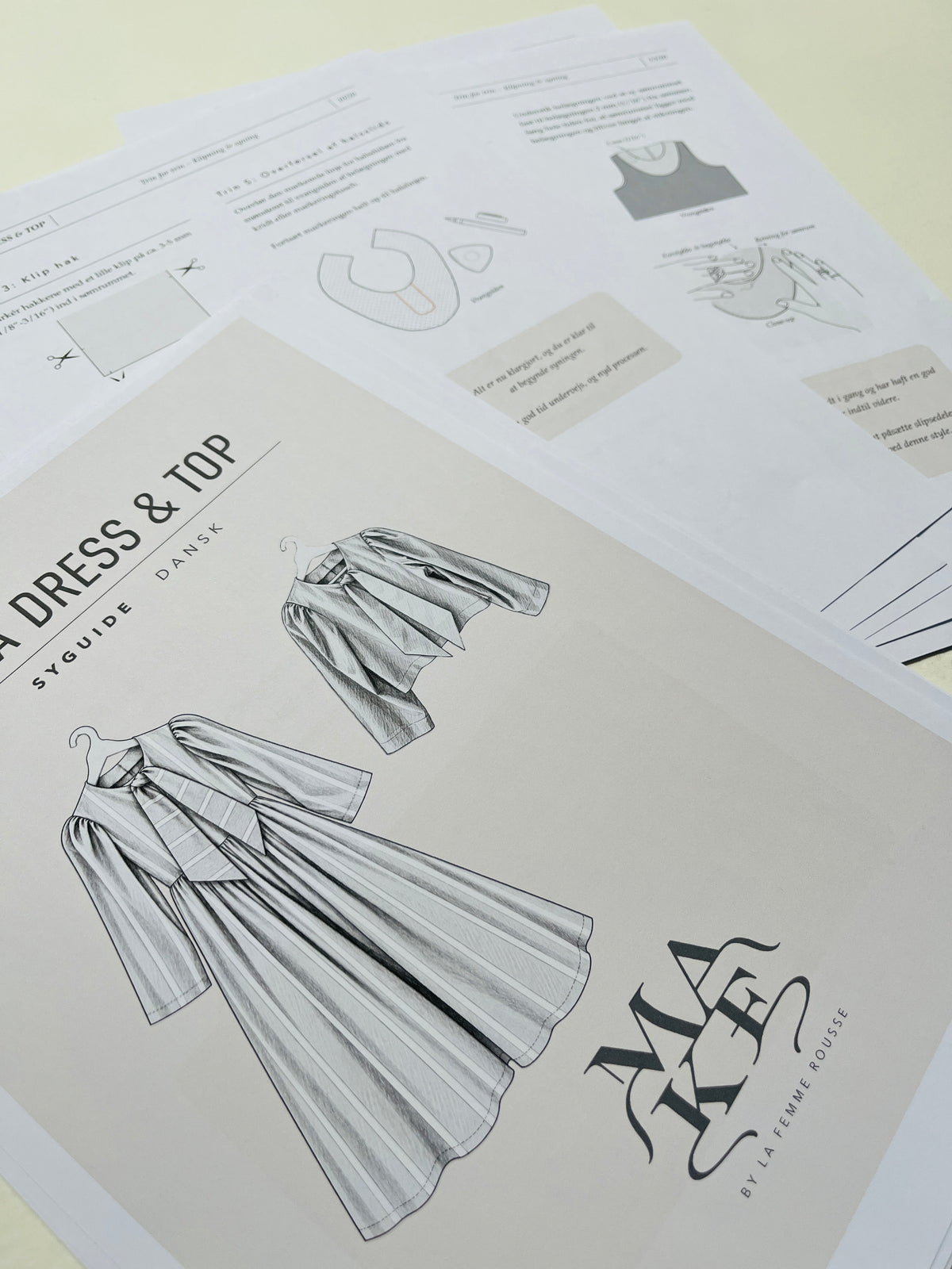 Bára Dress & Top // Digitalt PDF symønster (dansk)