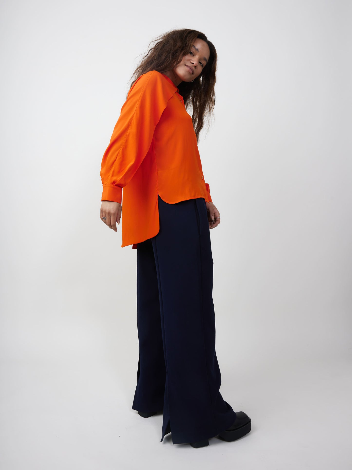 Agnes Shirt // Orange Flame