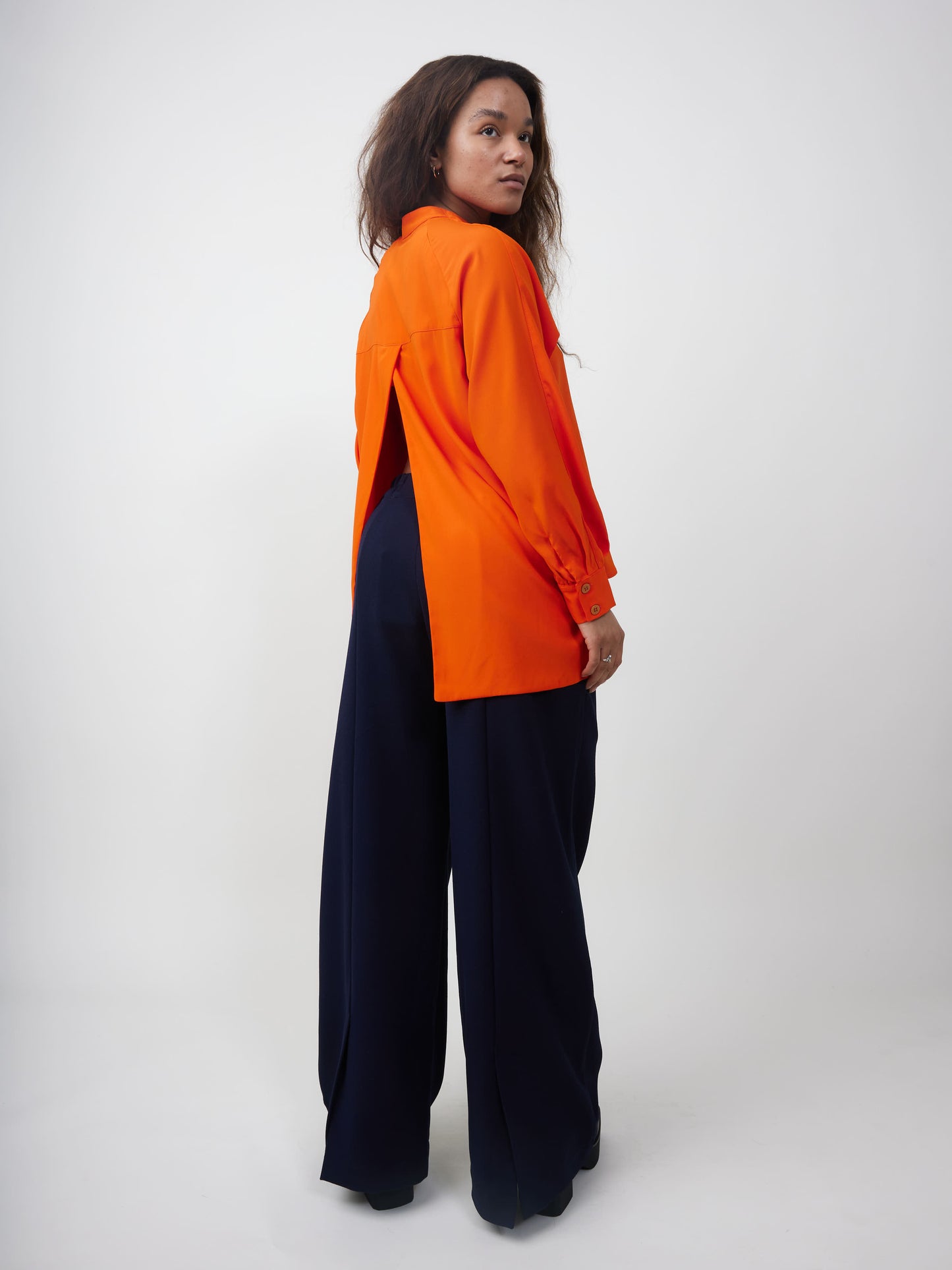 Agnes Shirt // Orange Flame