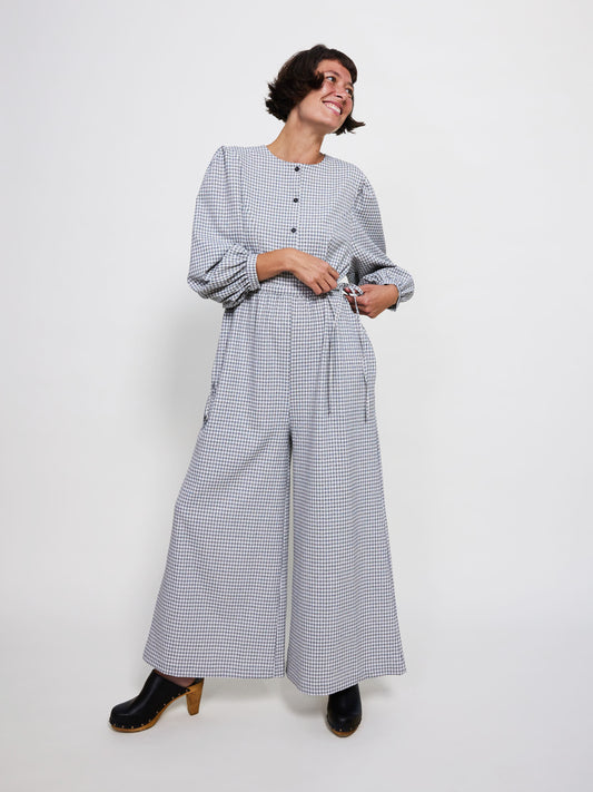 Embla jumpsuit // Black and white checkered